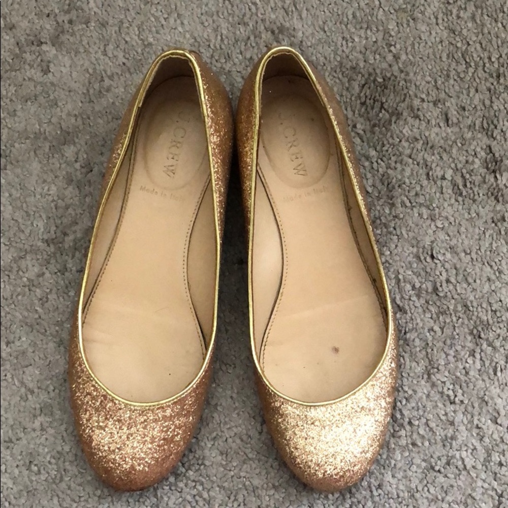 J.crew glitter flats